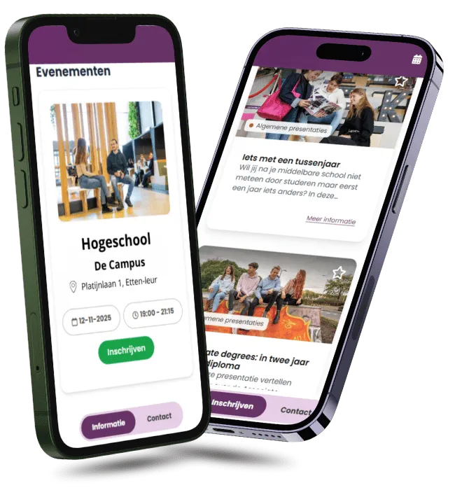 Digitaal Aanmelden - mobiele weergave
